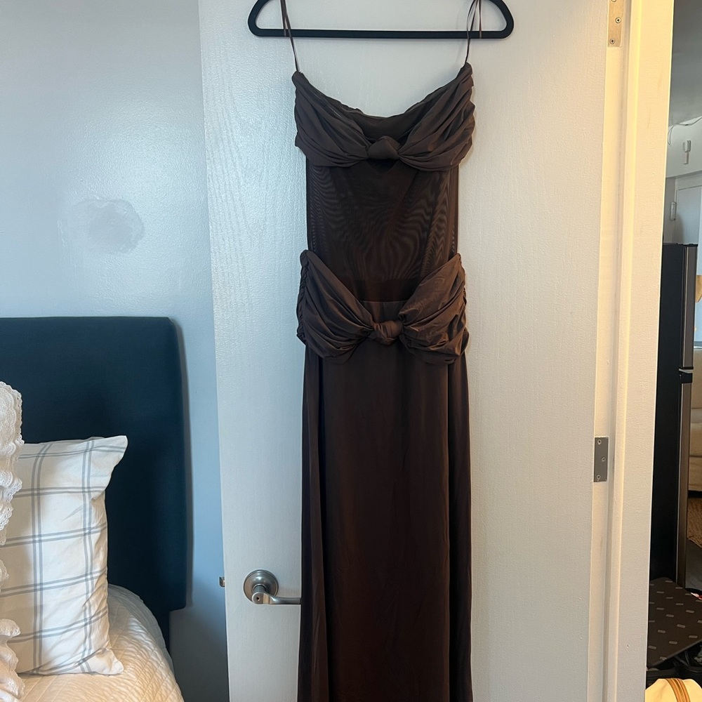 REVOLVE Chocolate Brown Maxi Dress